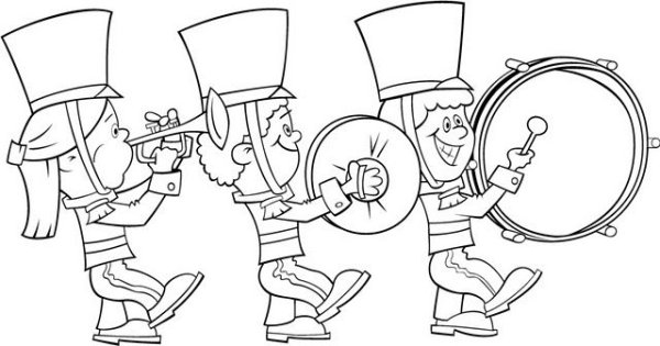 Раскраска военный парад