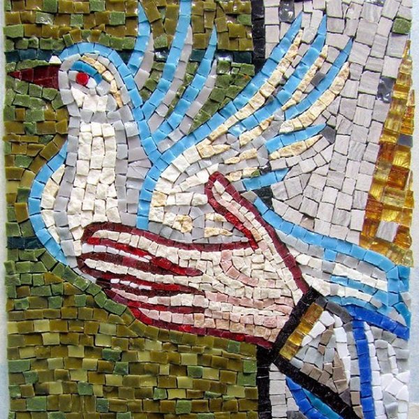 Византийская мозаика птицы