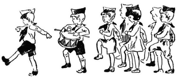 Марширующие солдаты раскраска