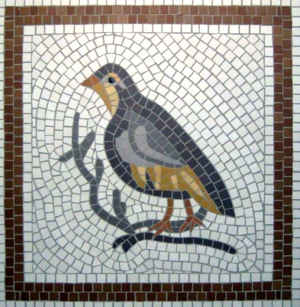 Византийская мозаика Равенна птицы