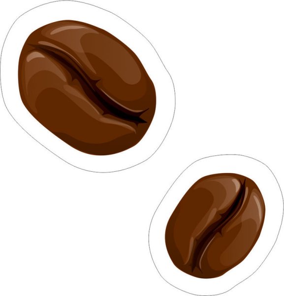 Кофейное зерно стикер