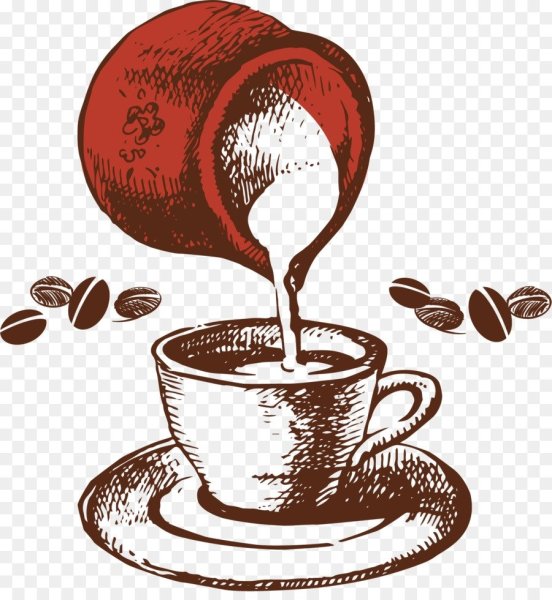Нарисованная чашка кофе