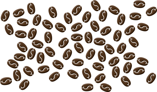 Нарисованные кофейные зерна