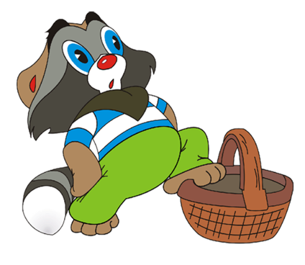 Крошка енот. Раскраска