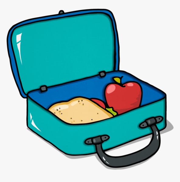 Нарисованная еда ланч