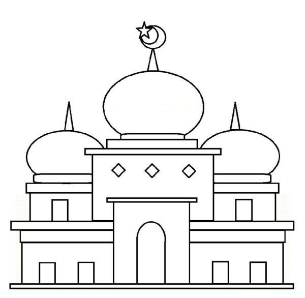 Мечеть раскраска