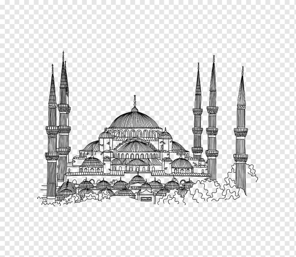 Голубая мечеть Стамбул раскраска