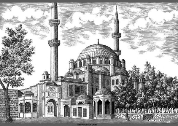 Рисунки мечети мусульманские