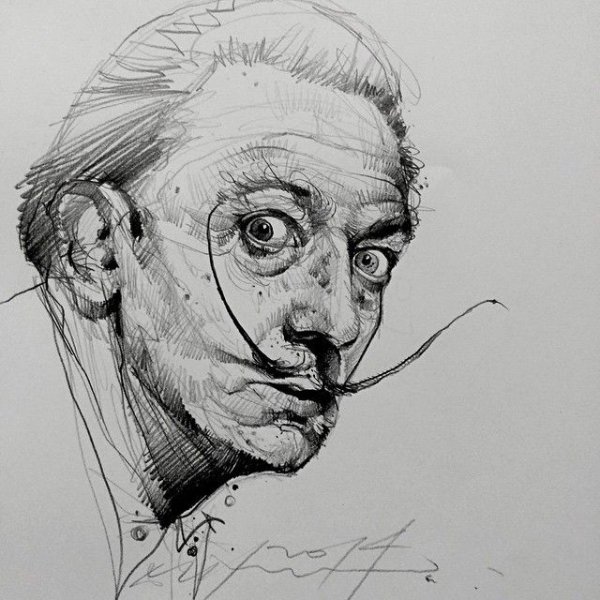 Сальвадор дали портрет рисунок