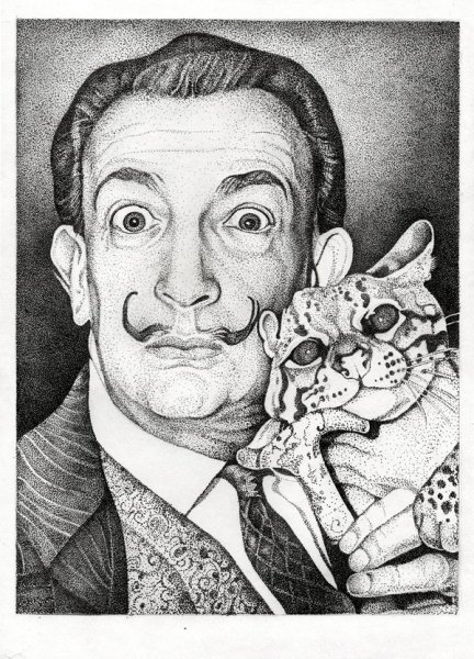 Портрет дали Графика