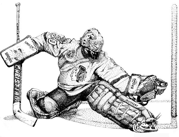 Эскизы вратарей в хоккее