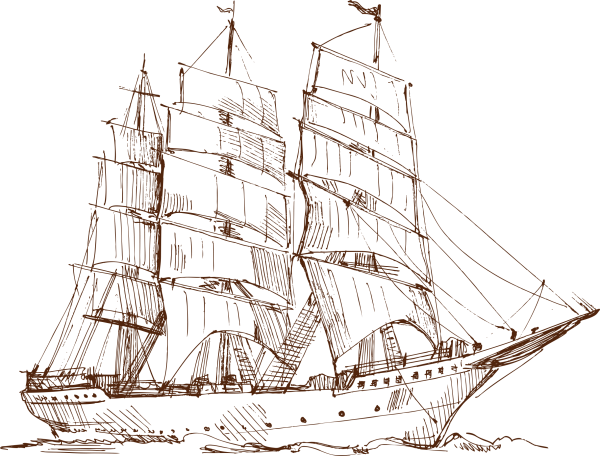 Каравелла корабль рисунок