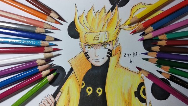 Скетчи маркерами аниме Наруто