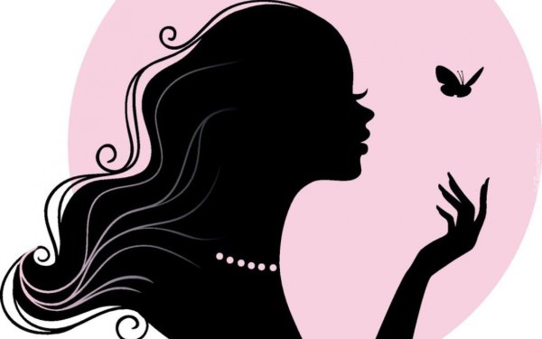 Силуэт лица девушки