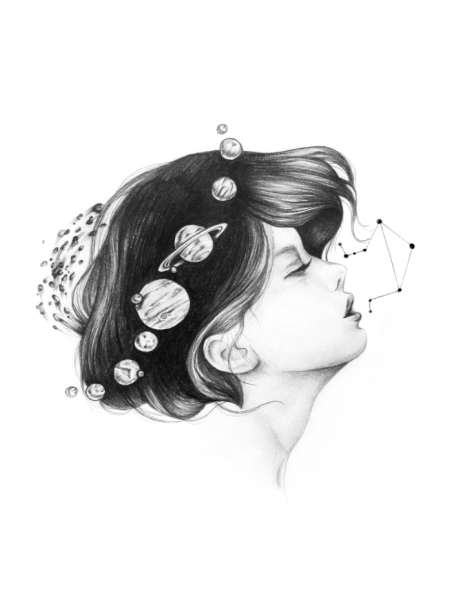 Черно белые рисунки девушек