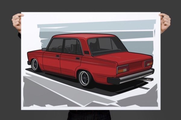 Нарисовать ВАЗ 2105
