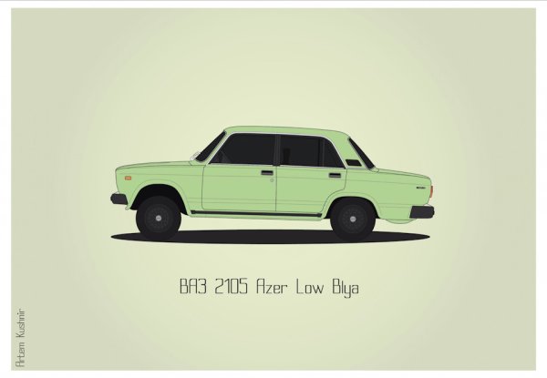 ВАЗ 2107 рисунок сбоку