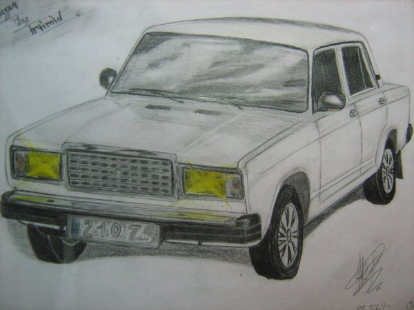 Рисунки машин ВАЗ 2107