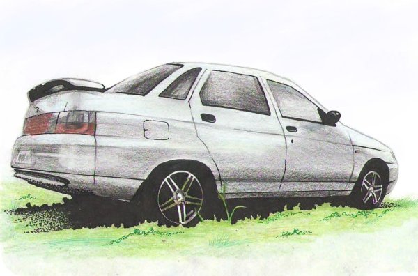ВАЗ 2110 карандашом