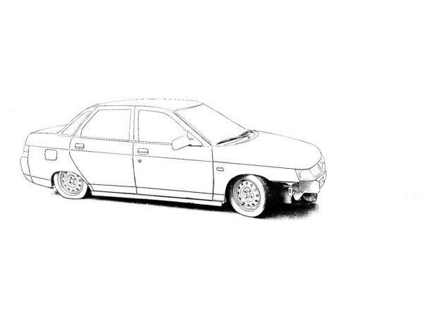 ВАЗ 2110 контур сзади