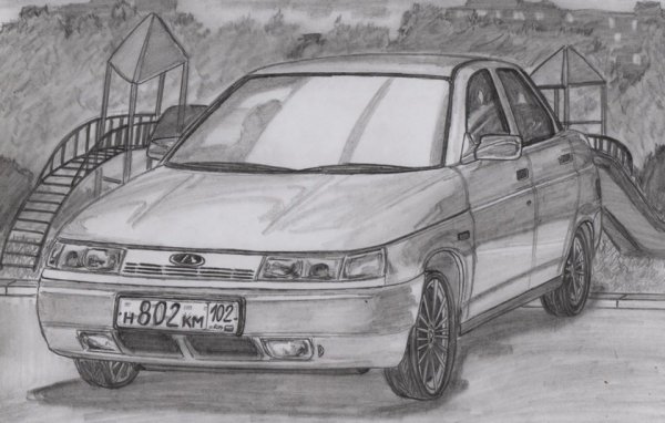 Нарисовать ВАЗ 2110