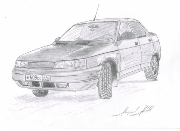 ВАЗ 2110 карандашом