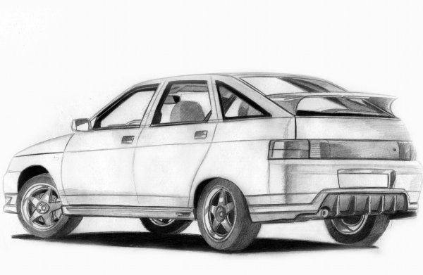 ВАЗ 2112 карандашом