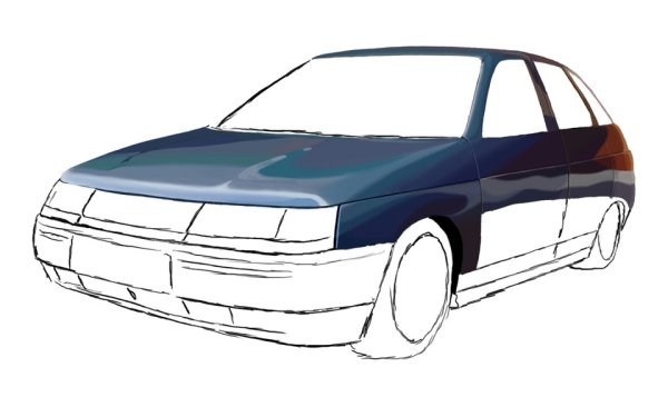 Лада ВАЗ 2112 раскраска