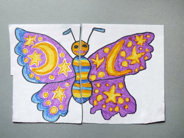 Симметричное рисование бабочки