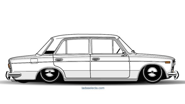 Боевая классика ВАЗ 2107 рисунок
