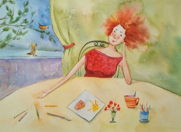 Рисунки Виктории Кирдий улыбательные