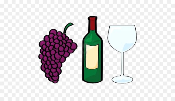 Нарисованная бутылка вина