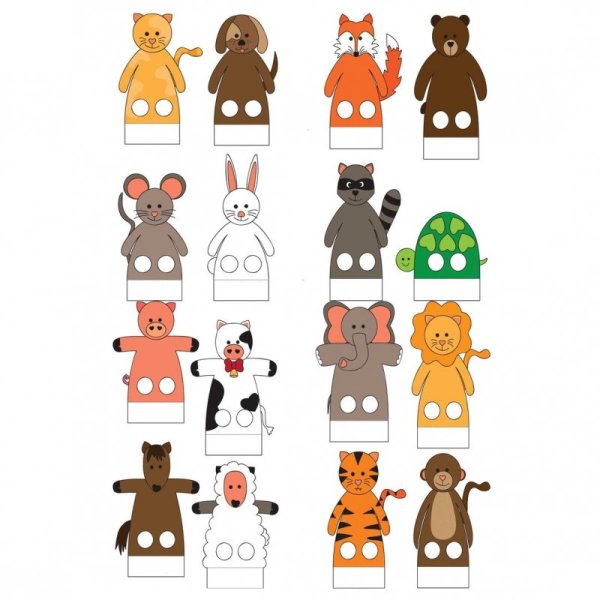 Пальчиковый бумажный театр Теремок