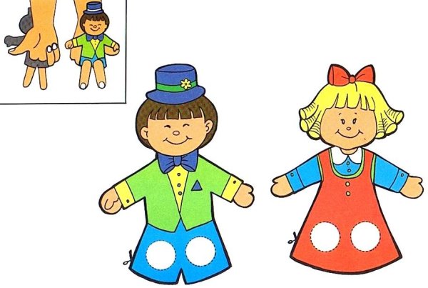 Бумажные куклы на пальчики