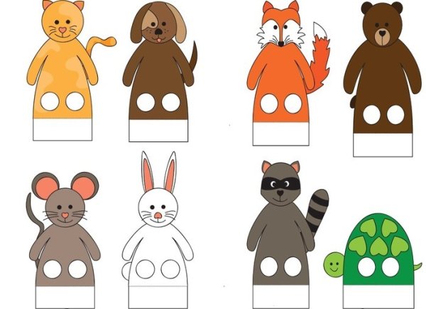 Куклы из картона для кукольного театра своими руками для детей