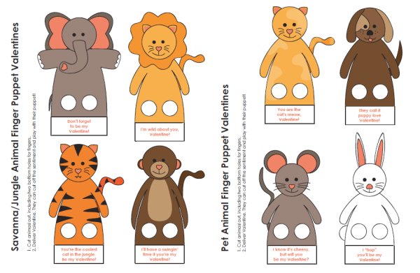 Пальчиковые куклы из бумаги