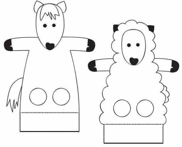 Аппликация пальчиковая кукла