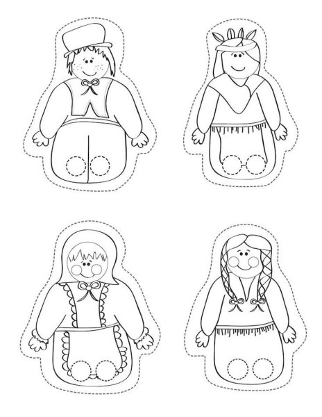 Пальчиковые куклы раскраски
