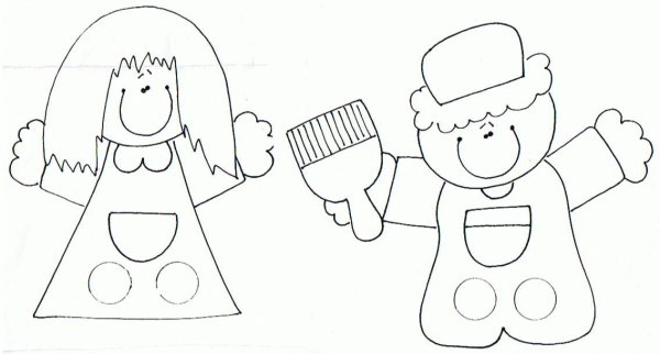 Пальчиковые куклы раскраски