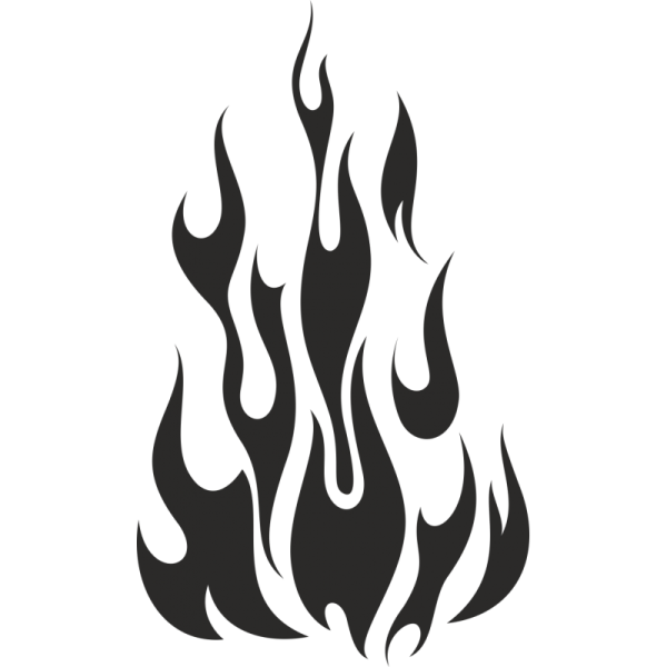 Трафарет пламя огня