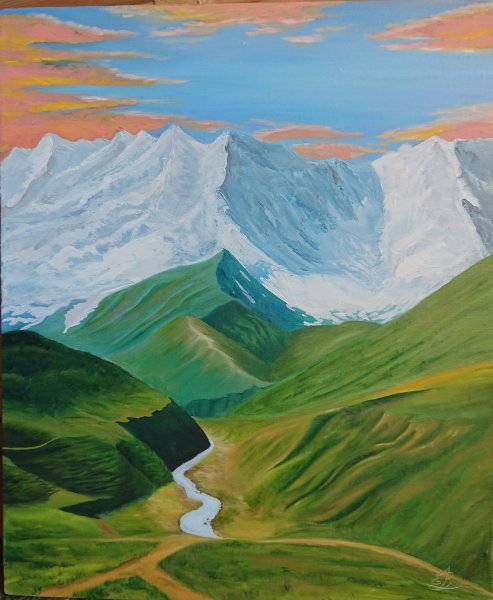 Горы живопись