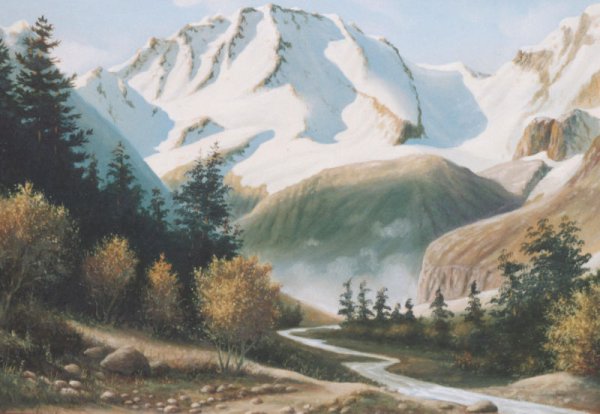 Рисунок гор Кавказа