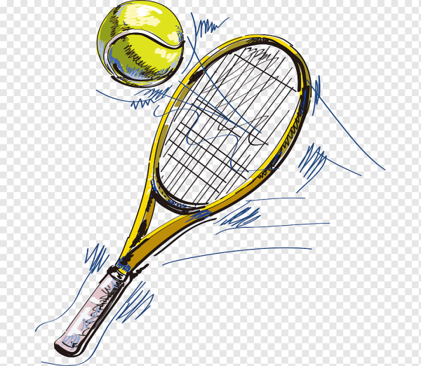 Теннисный мячик на прозрачном фоне