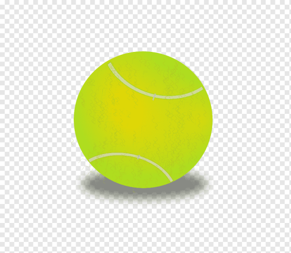 Мяч для тенниса на прозрачном фоне