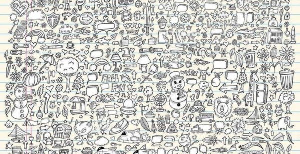 Много мелких рисунков