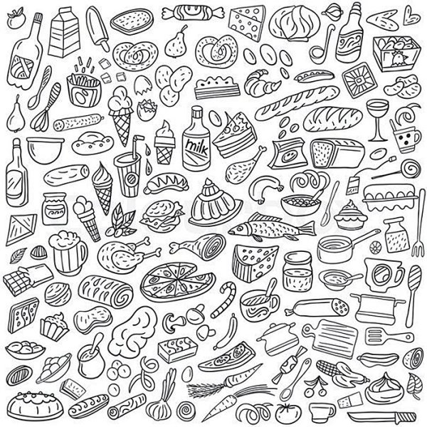 Раскраска еда