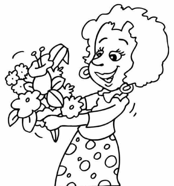 Раскраска мама