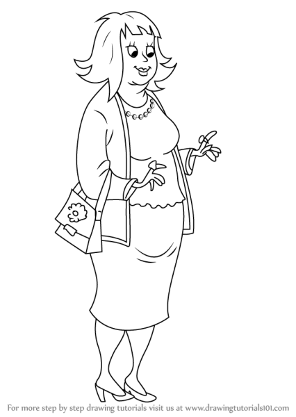 Тетя раскраска для детей