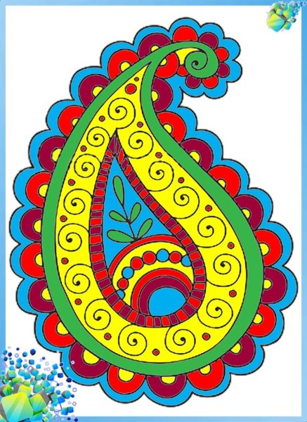 Индийский огурец пейсли