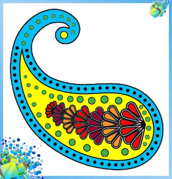 Восточный огурец рисунок